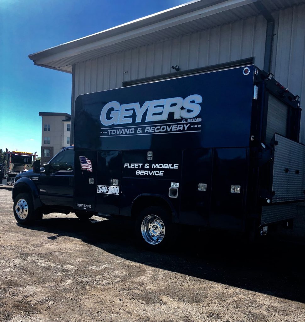 Geyers towing and recovery service vehicle