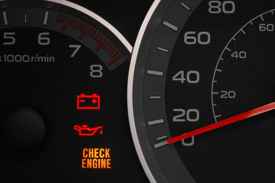 Check engine dashboard warning light